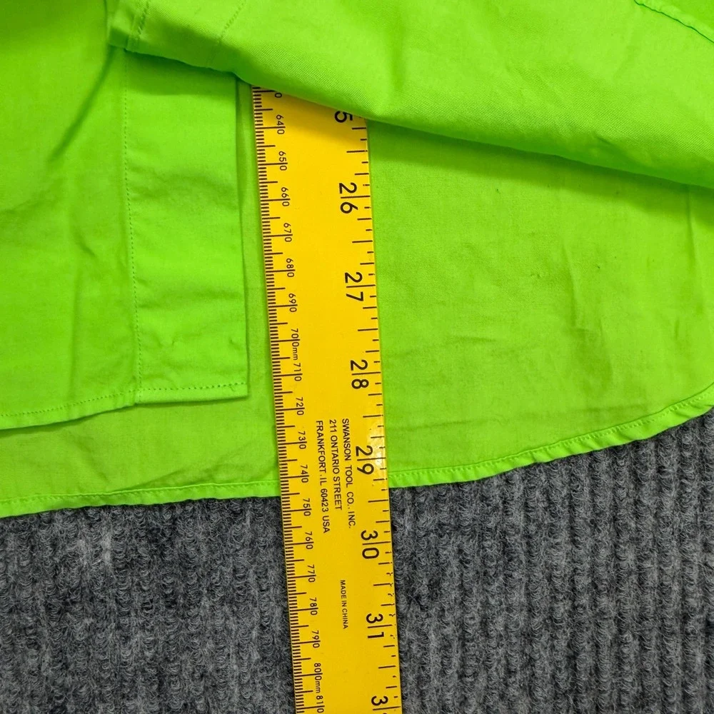 NWT Vtg Polo Ralph Lauren RL Western Shirt Mens S Lime Green Pearl Snap Cotton